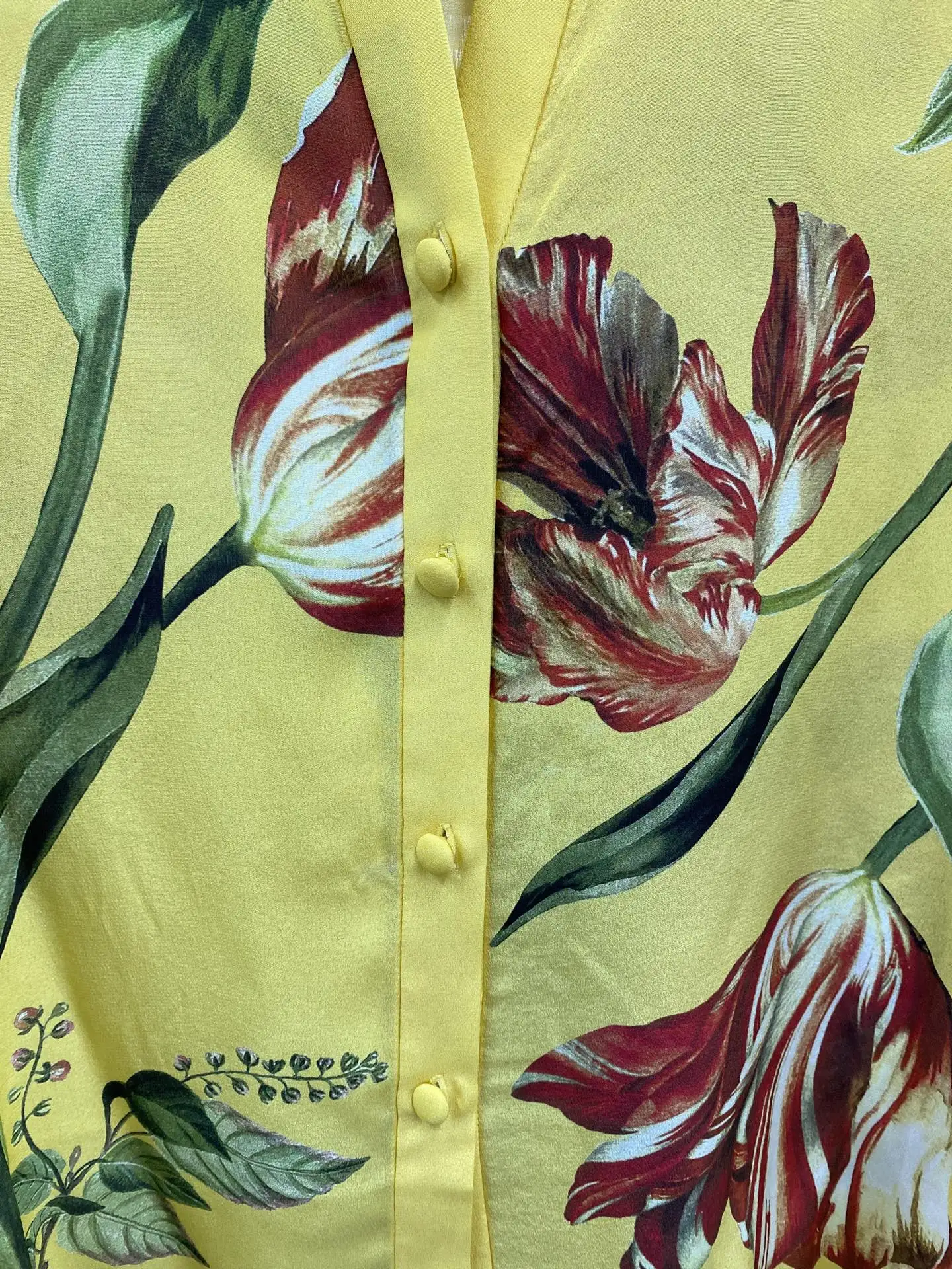 Chemisier Jaune Décontracté Am - Silk Blouse Button avis et prix