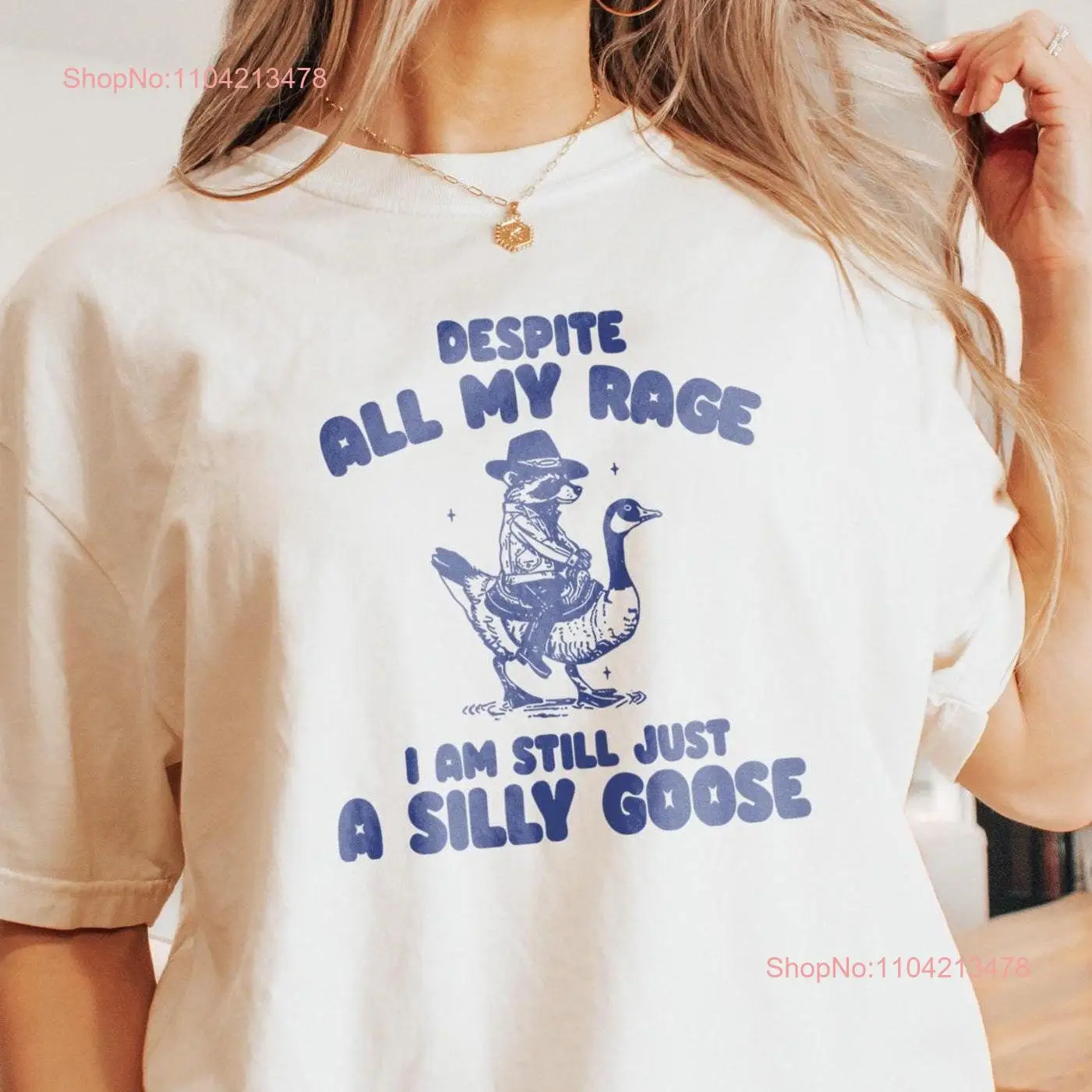 Silly Goose T Shirt Weird Meme Funny Pyjama Frog s for her long or short sleeves