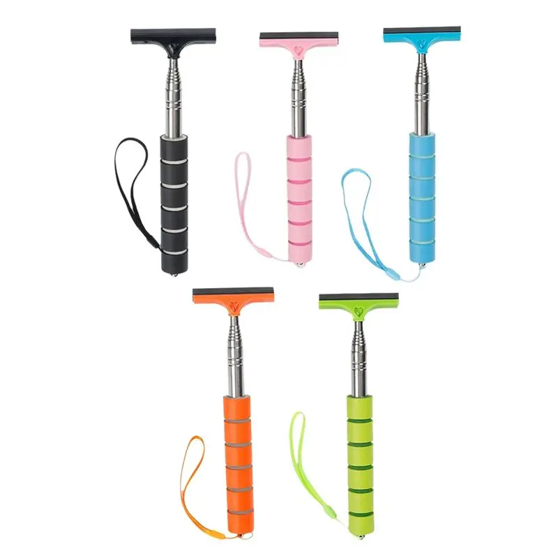 ABLL-Car Rearview Mirror Wiper, Telescopic Layered Brush Head, Window Cleaning Brush Handheld Wiper