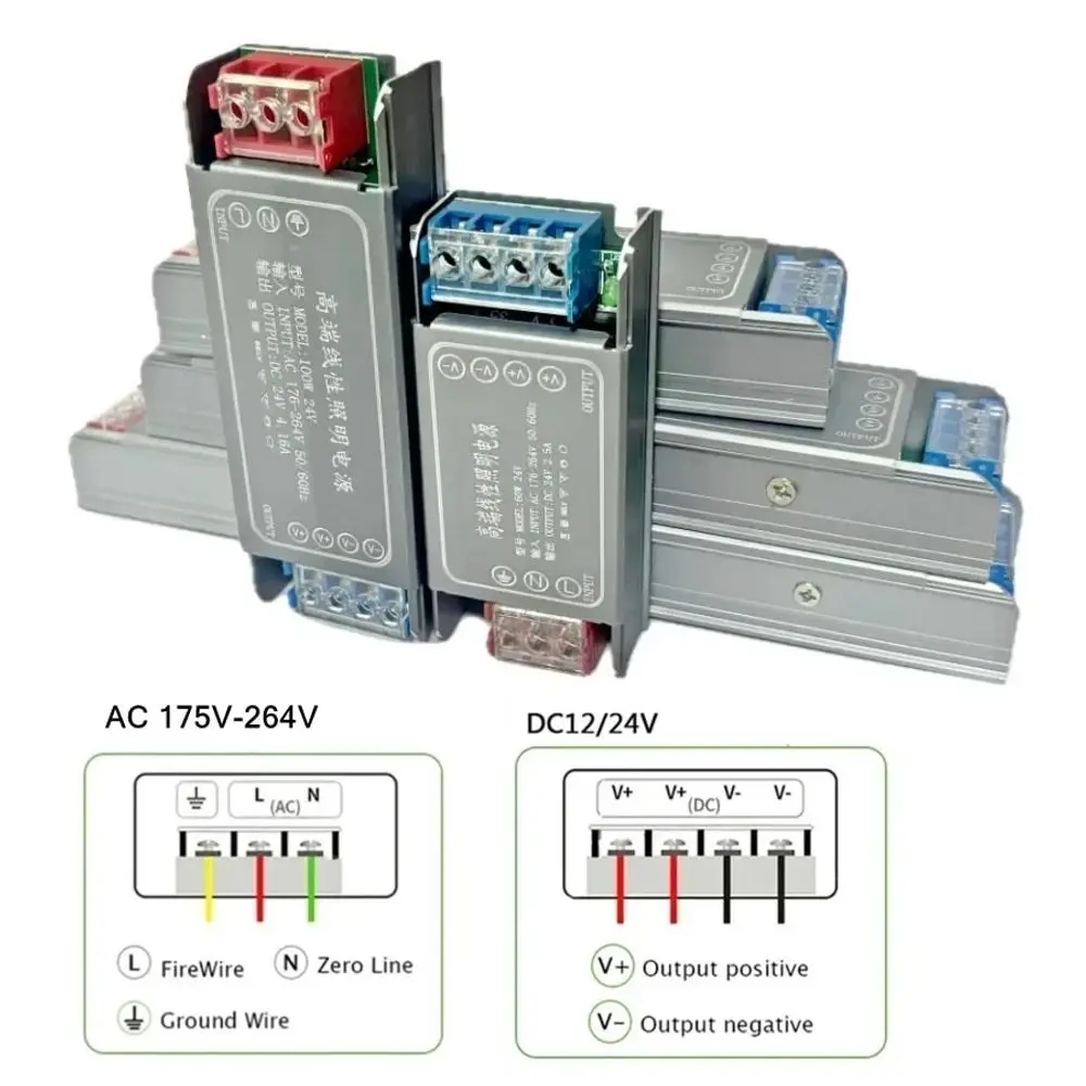 

1Pcs DC 12V 24V Switching Power Supply 60-400W AC100-264V LED Light Driver Short Circuit Protection Silent Mode