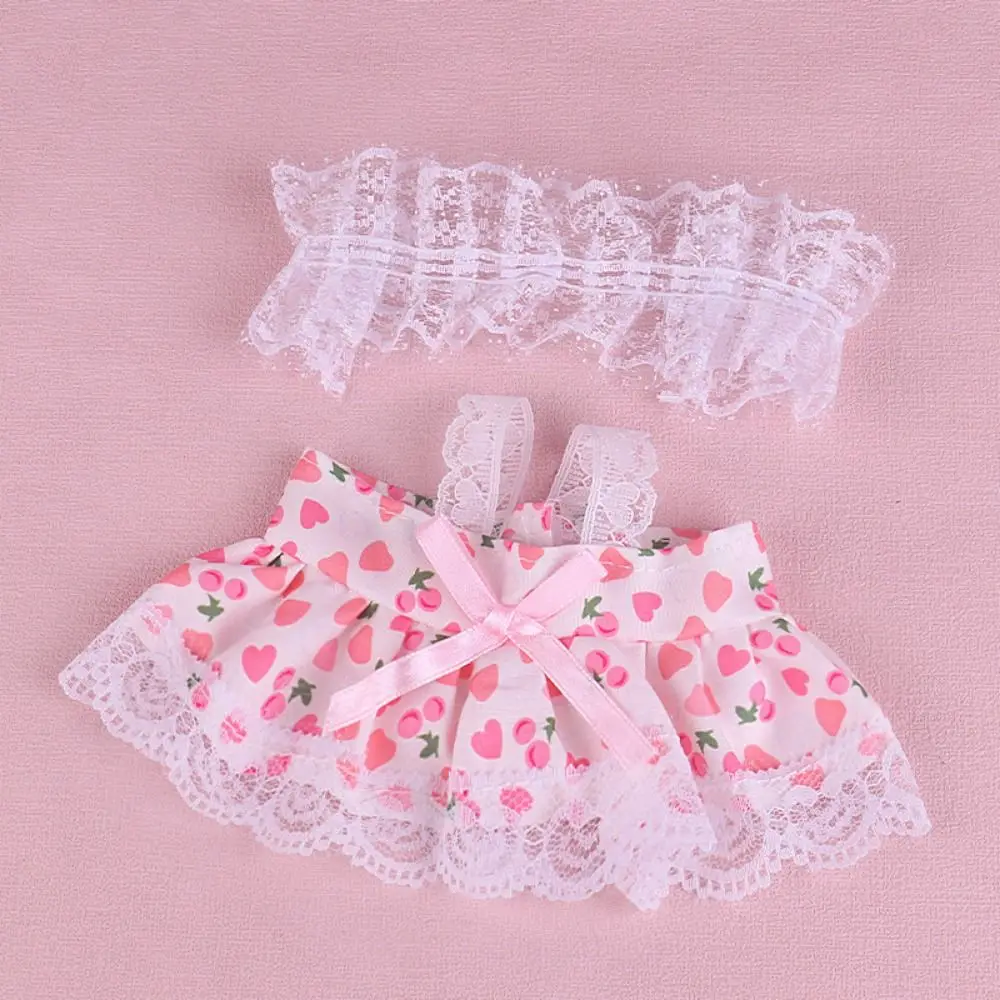 Vestiti bambola di cotone vestiti Lolita 20 cm vestiti per bambole di peluche Lolita 20 cm vestito casual grazioso set di vestiti per bambole di cotone da 20 cm