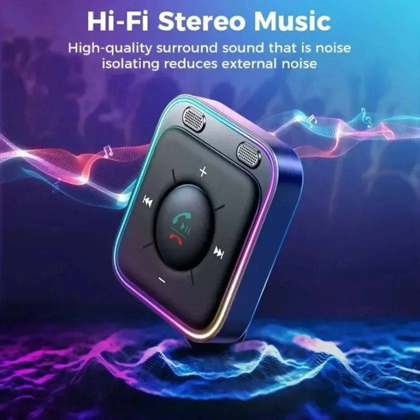 XIKCU Bluetooth 5.3 FM/AUX Bluetooth Car Adapter【Air Vent Installation & Bass Boost】 3.5mm USB AUX Bluetooth Receiver Car Stereo