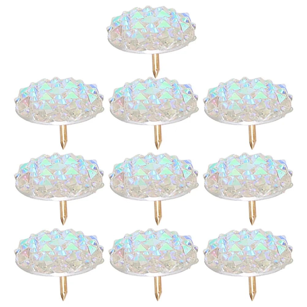 10 قطعة دبابيس الضغط حجر الراين متعددة الوظائف مسامير الإبهام لخريطة لوحة الفلين مكتب المنزل مكتب صغير الملحقات الاستخدام اليومي استبدال #3