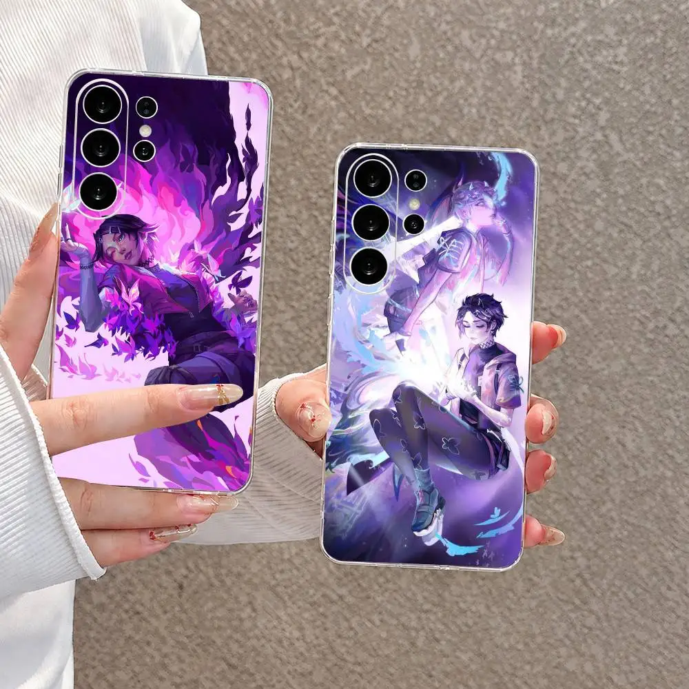Game V-Valorants Clove gift Phone Case Transparent Silicone Soft For Samsung S25,S24,S21,S22,S23,S30,Ultra,S20,Plus,Fe