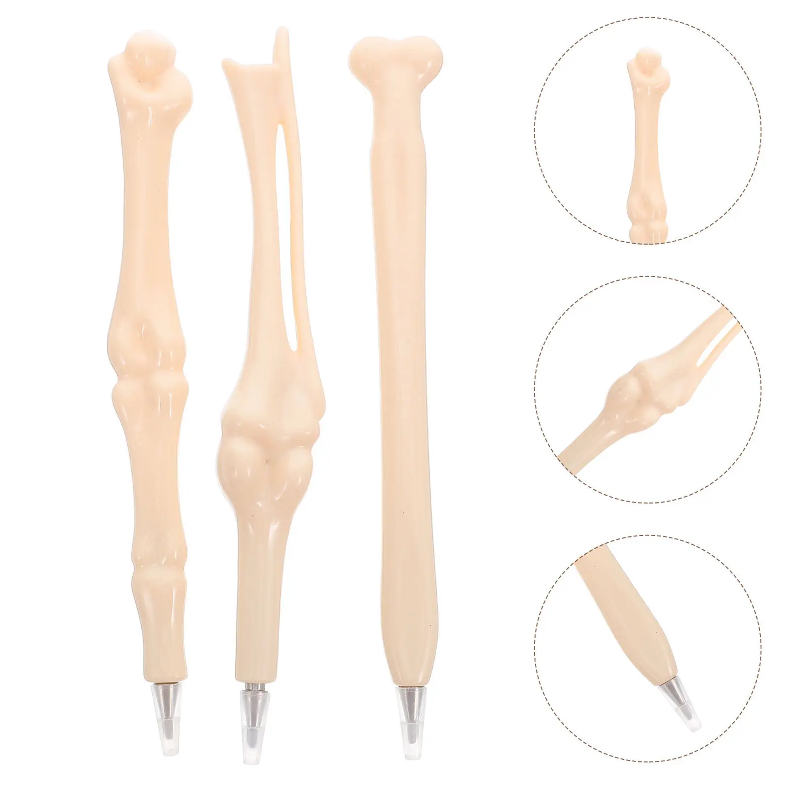 

20Pcs Creative Skull Bone Ballpoint Pens Blue Ink 0.7mm Non-Bend ABS Material Ideal for Nurses Doctors Students Novelty Office