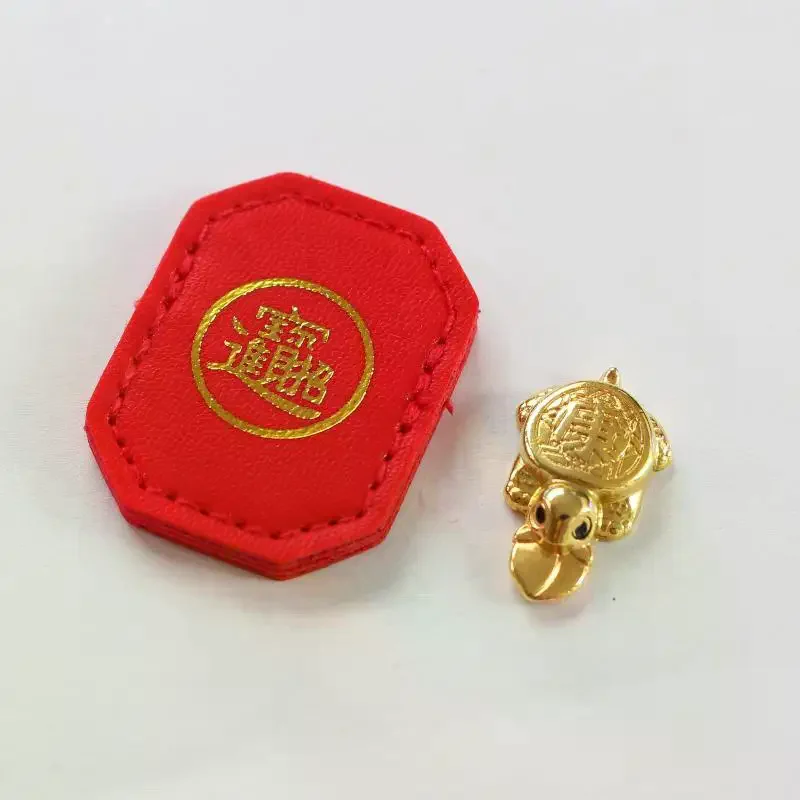 1pc Fengshui Lucky Turtle Wallet Charm Money-biting Turtle Ornaments Decor For Longevity Protection & Financial Stability