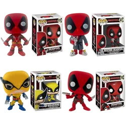 Movie Marvel Avengers X-Men Wolverine 05# Q Version Marvel Deadpool 20 Vinyl Collection Model Toys 10cm