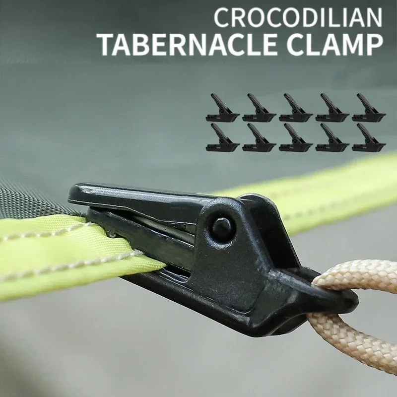 Clipes resistentes da barraca do anti-vento, grampos resistentes do acampamento para fixar grampos do crocodilo da fixação exterior da lona & da barraca, 10/20/50 pces