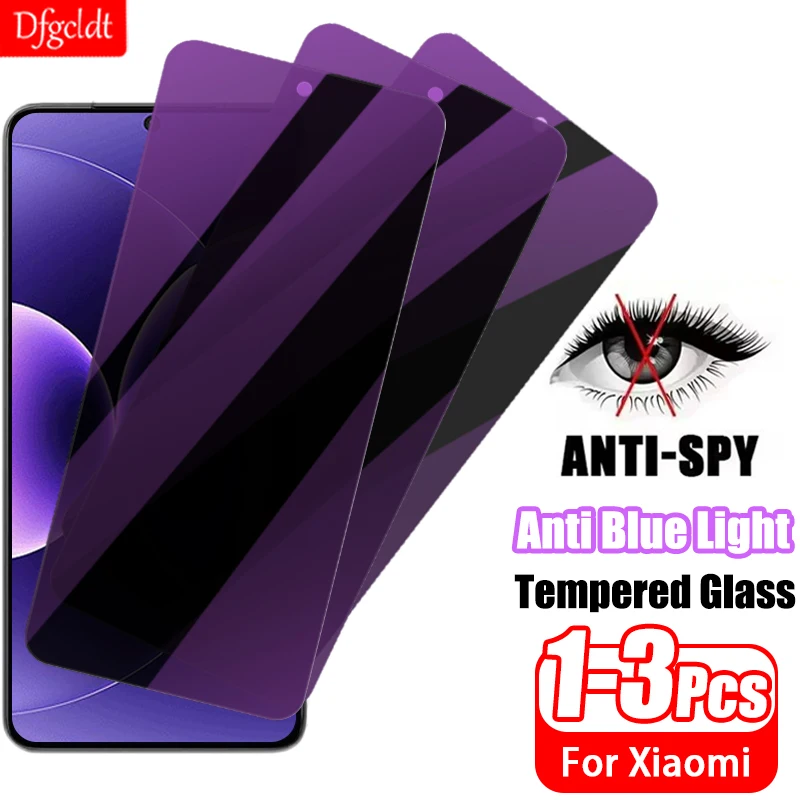

Anti Blue Light Privacy Screen Protector for Xiaomi 17 Pro Max 17 Ultra Tempered Glass for Mi 15 14 13 Black Shark 5 4 4S Pro