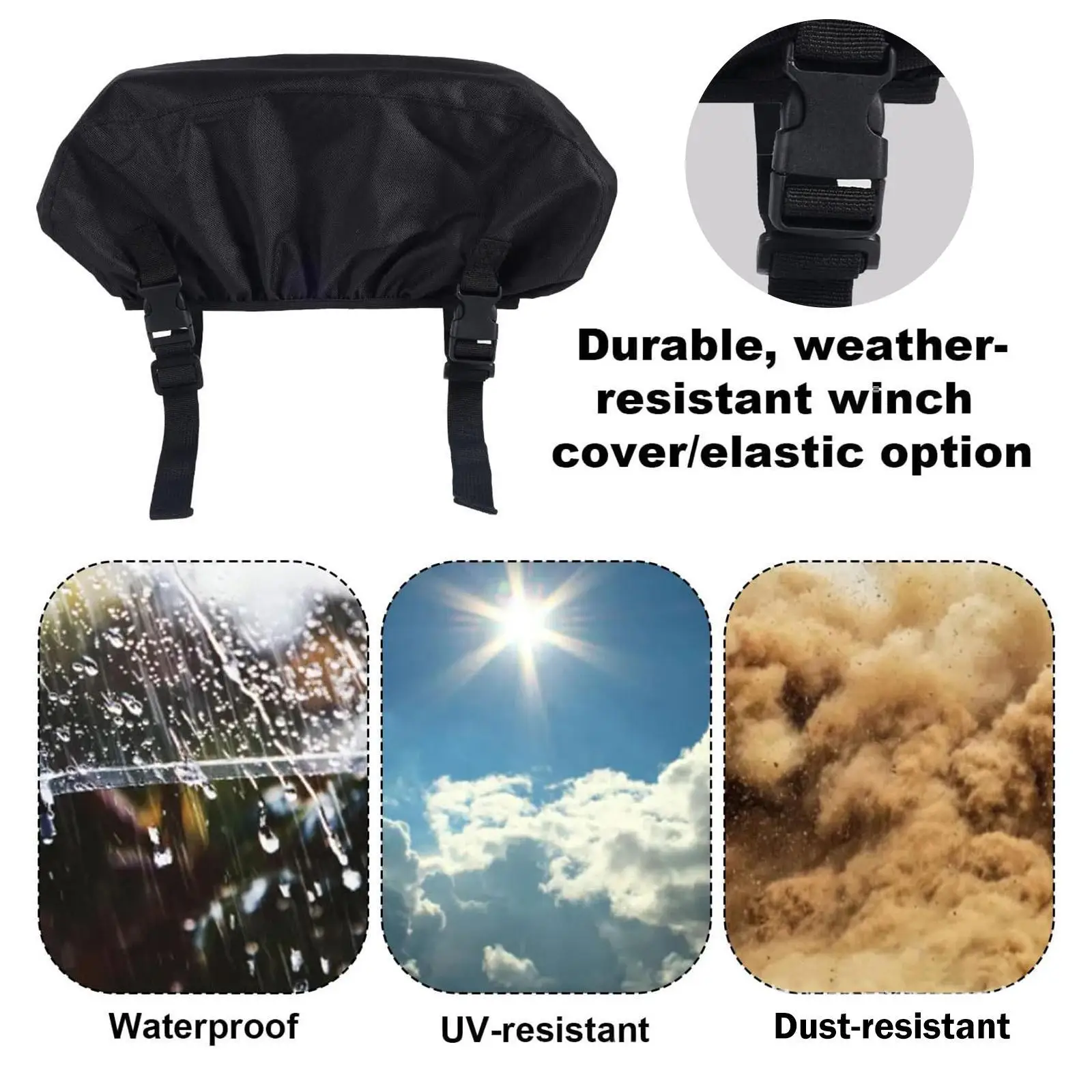 

Cover Protective 2500-5500lbs Sunproof Adjustable Straps Tear Resistant 210D