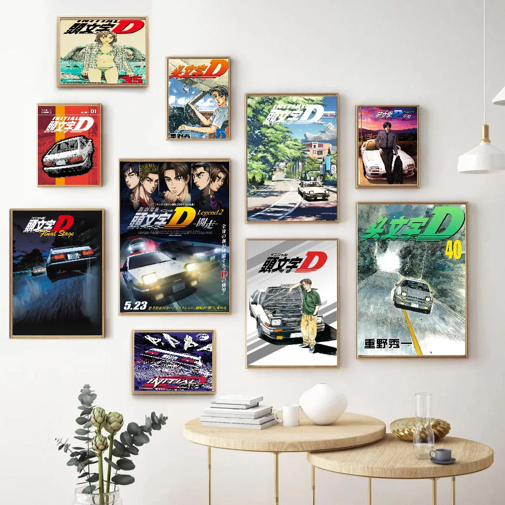 

Initial D Anime Whitepaper Poster HD Quality Poster Wall Art Painting Study Room Wall Decor