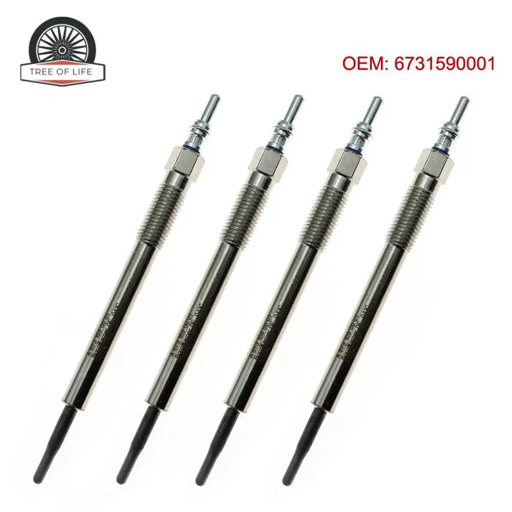 4 pcs Glow Plug For SSsangyong Tivoli D16F 2015 2016 2017 2018 2019 2020+  A6731590001  6731590001 ﻿