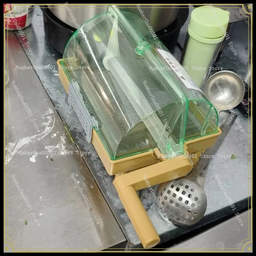 Manual Multifunctional Vegetable Cutter, 3mm Thickness Scallion Coriander Chili Slicer for BBQ Restaurant Commercial Use