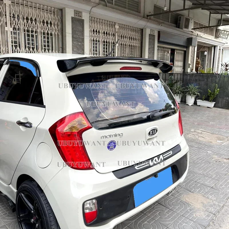 Para KIA Morning Picanto Spoiler ABS plástico Hatchback Universal techo ala trasera cuerpo Kit accesorios 2008+