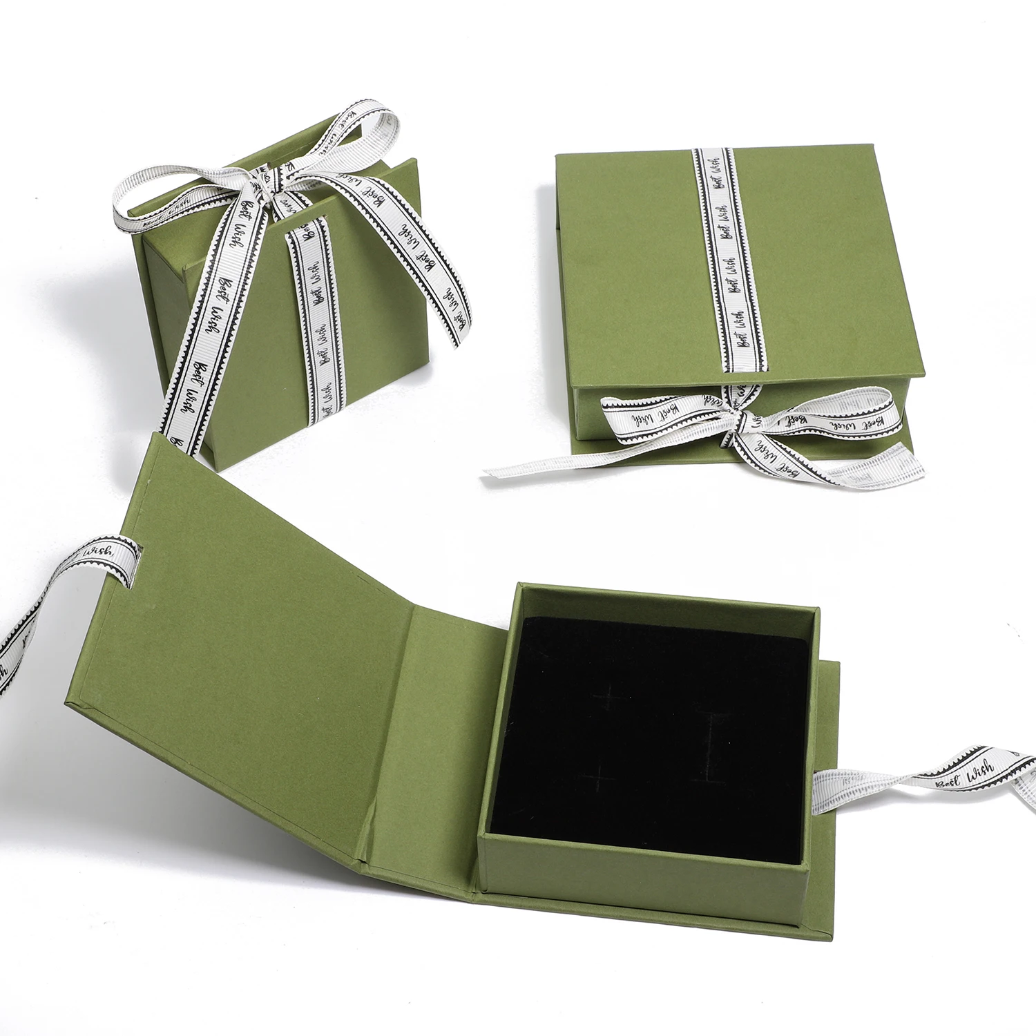 Bow Ribbon Jewelry Gift Boxes Bracelets Earring Ring Necklace Jewelry Box Round Packaging Cases Display Storage Container Box