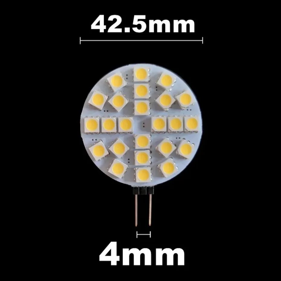 G4 소켓 5050 SMD LED 전구, DC 12V, 할로겐 바이 핀 램프 교체, LED 전구, 1.2W, 1.8W, 2.4W, 4.8W, 웜 화이트, 콜드 화이트 LED 조명