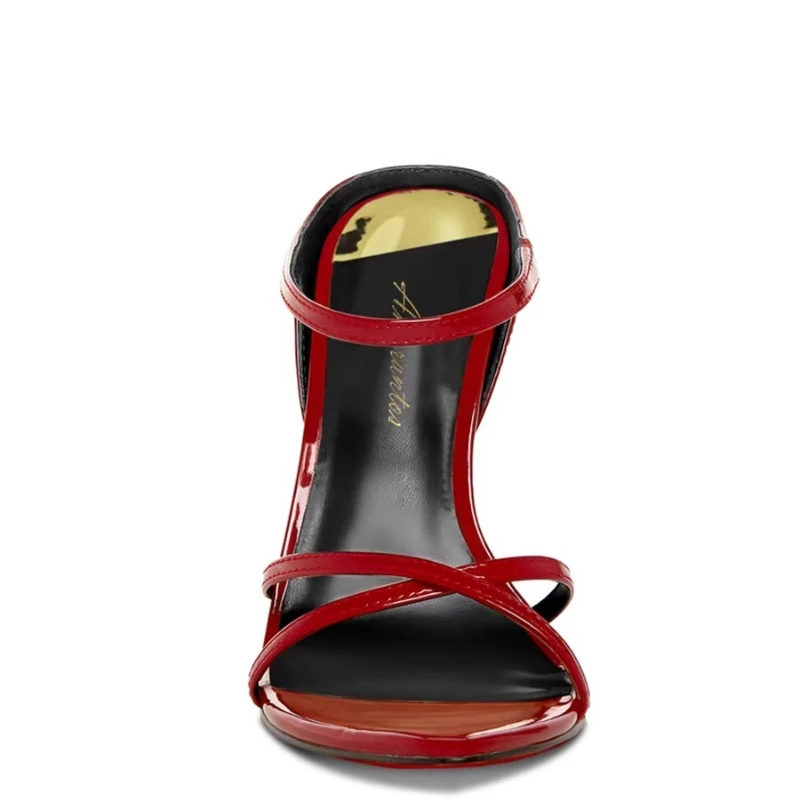 Sexy pointed high-heeled shoes for women in summer 2025, new thin heel sandals for women, cross strap slippers for outdoor wear