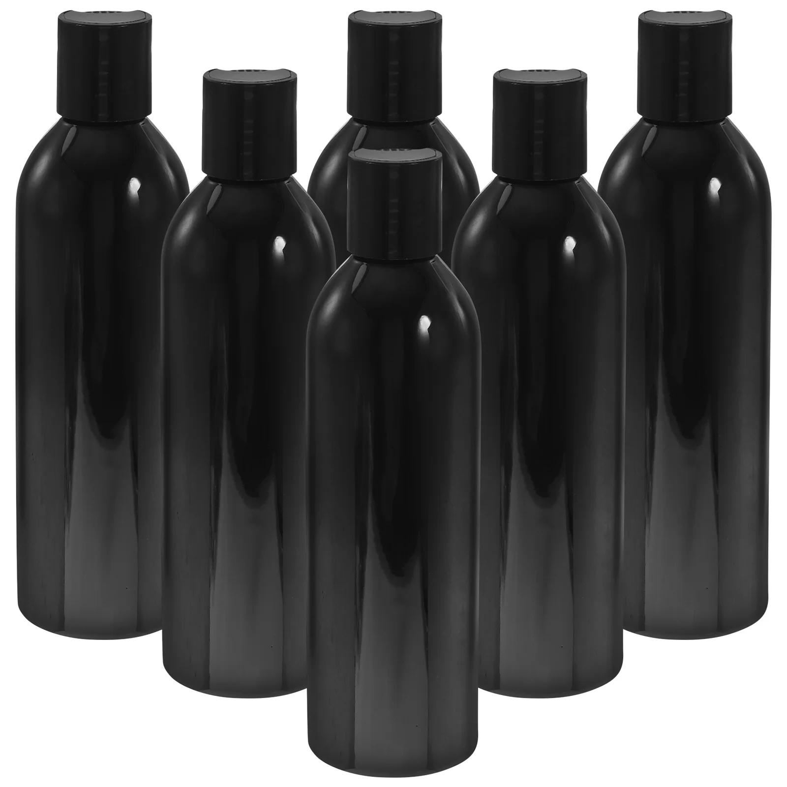 

Travel Essential 6pcs 250ml Press Top Bottles Empty Containers for Lotion Shampoo Portable Refillable Set