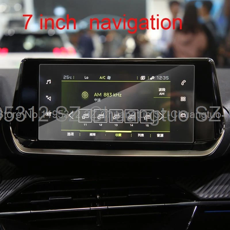 Screen protector Tempered glass  For Peugeot 208 E208 2020 2021 2022 car infotainment gps navigation media touch