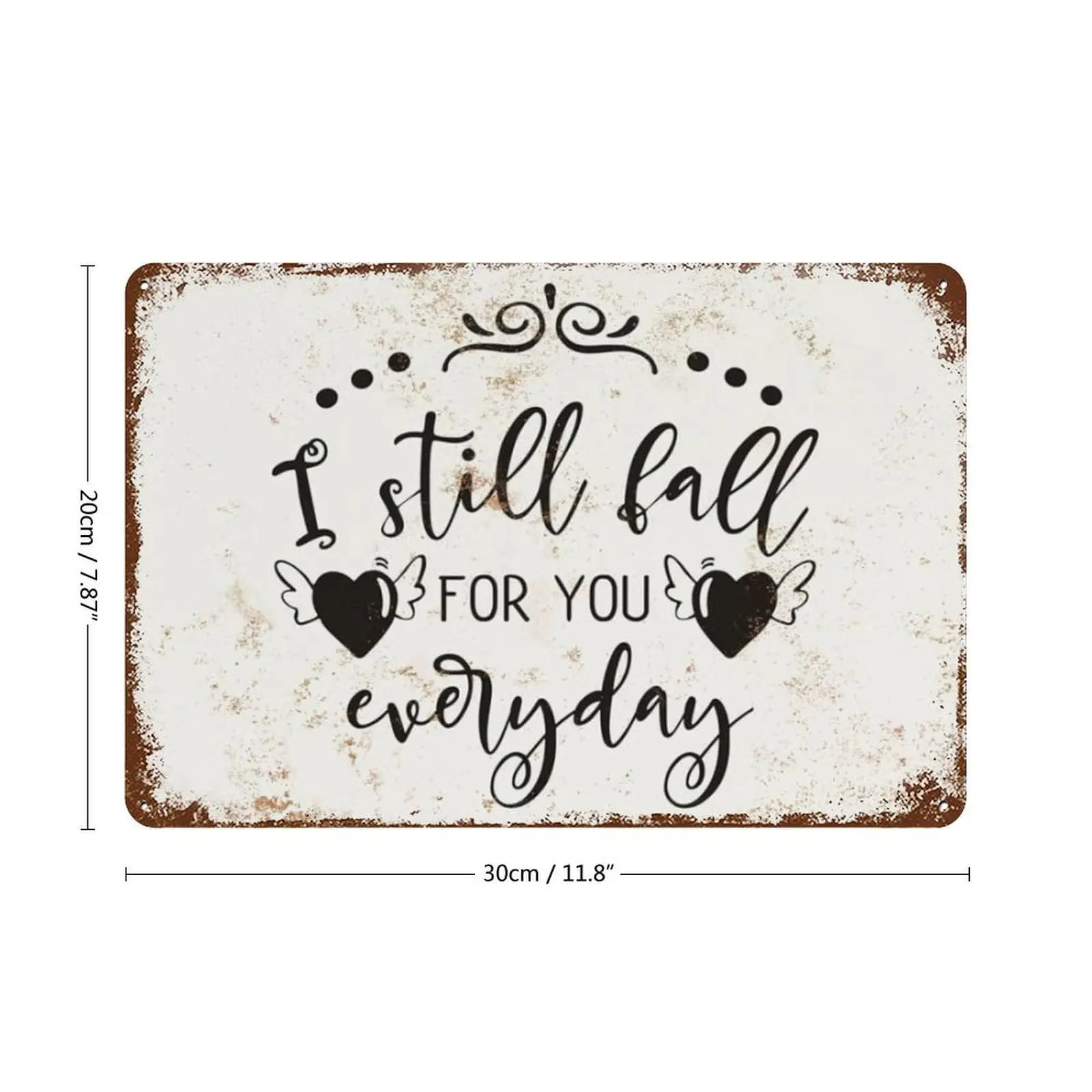 Metal Wall Art Decor I Still Fall For You Everyday Tin Sign For Home Living Room Dorm Gym Wall Decor Idea Gifts For Family Frien