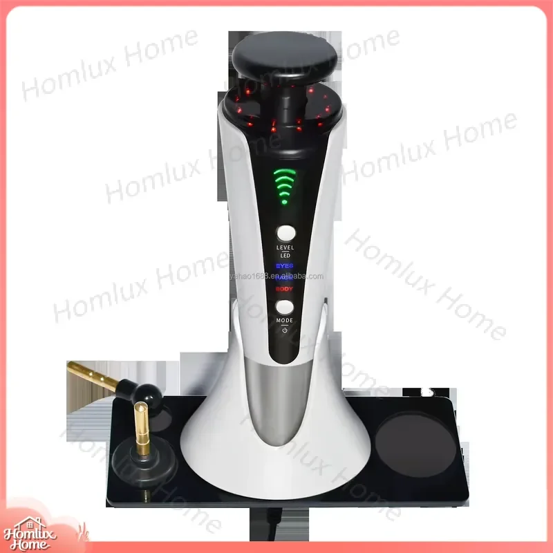 Portable RF Beauty Device 448KHz Radio Frequency LED Light Therapy for Skin Tightening Wrinkle Reduction Face Lifting Anti