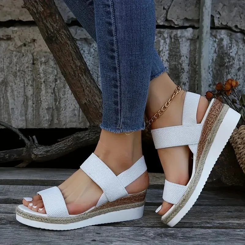 New Women Slippers Casual Solid Color Bowknot Platform Flat Shoes Fashion Braided Straps Outdoor Walking Sandals Zapatilla Mujer