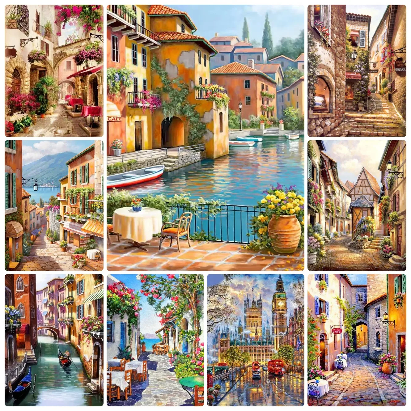 

Jigsaw Puzzles for Adults - Street View- Jigsaw Puzzle Home Decor Adults Puzzle Games Family Fun Puzzles Educational Toys