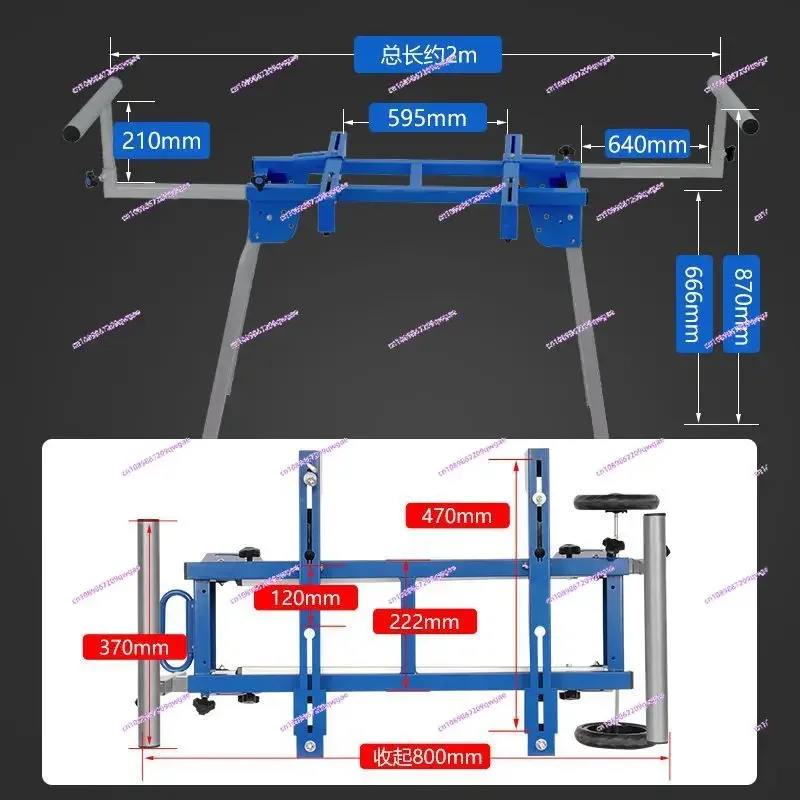 Portable Aluminum Machine Miter Saw Cutting Machine Bracket Multifunctional Workbench Woodworking Table Mobile Bracket