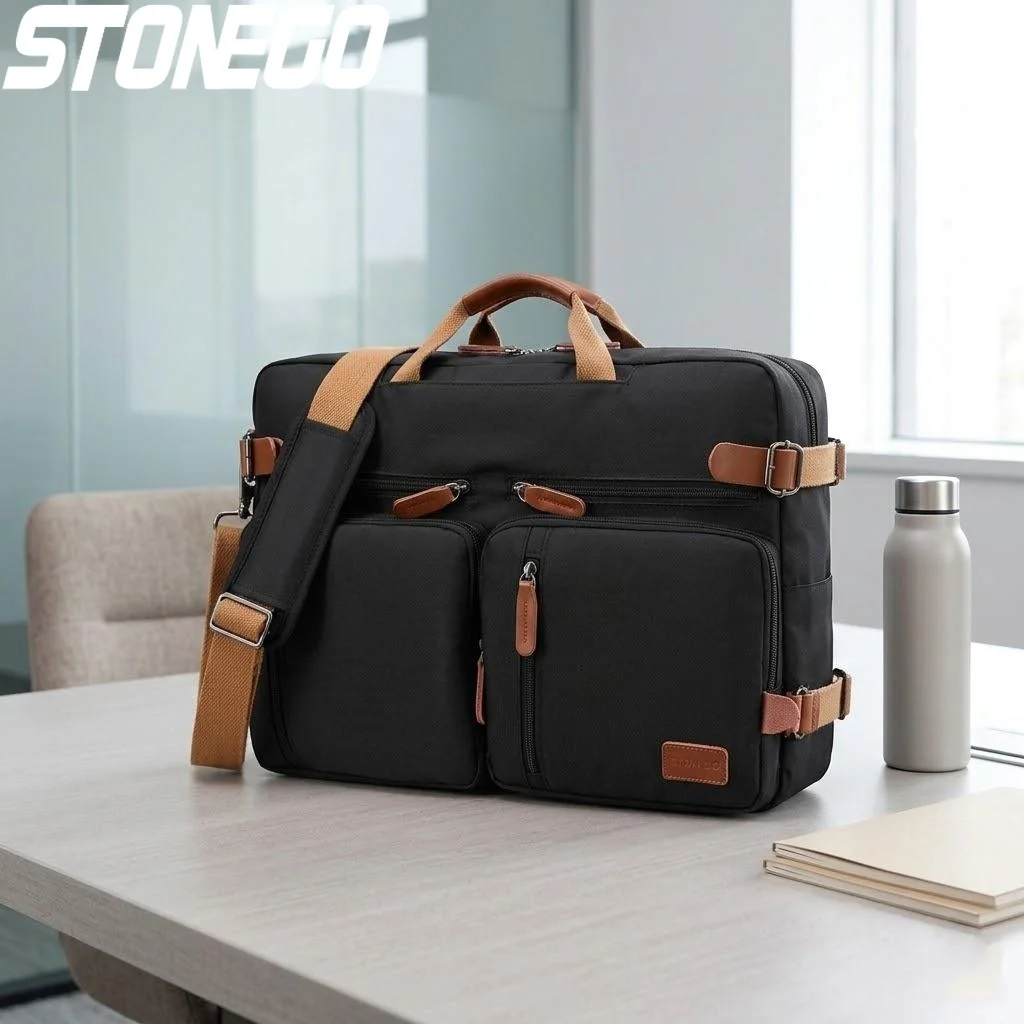 

Men Laptop Backpack 15.6-17.3 Inch Waterproof Business Travel Shoulder Bag Convertible Messenger Bag for Men