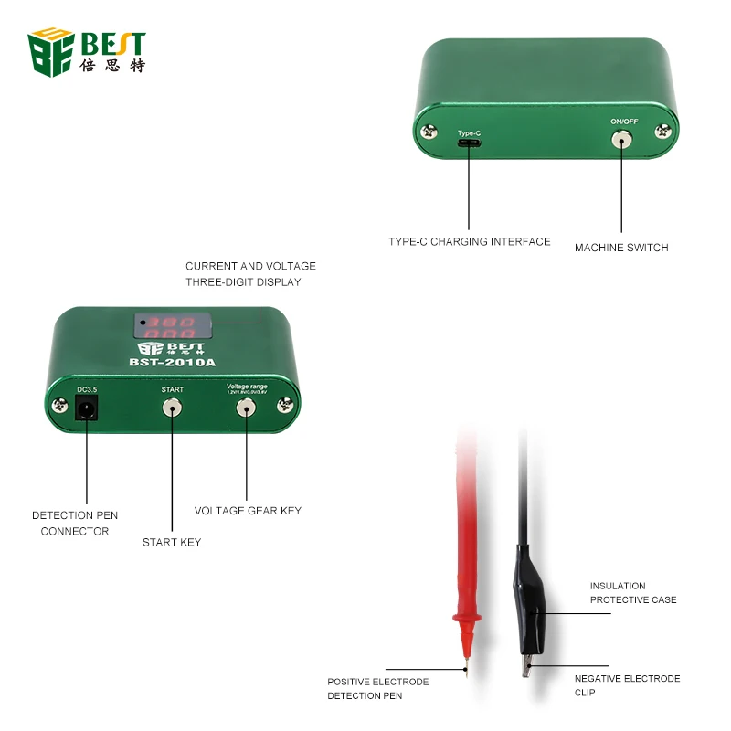 BST-2010A 10A Short Killer PCB Motherboard Short Circuit Burning Short-Circuit Detector Repair Tools Box For Mobile Phone Laptop