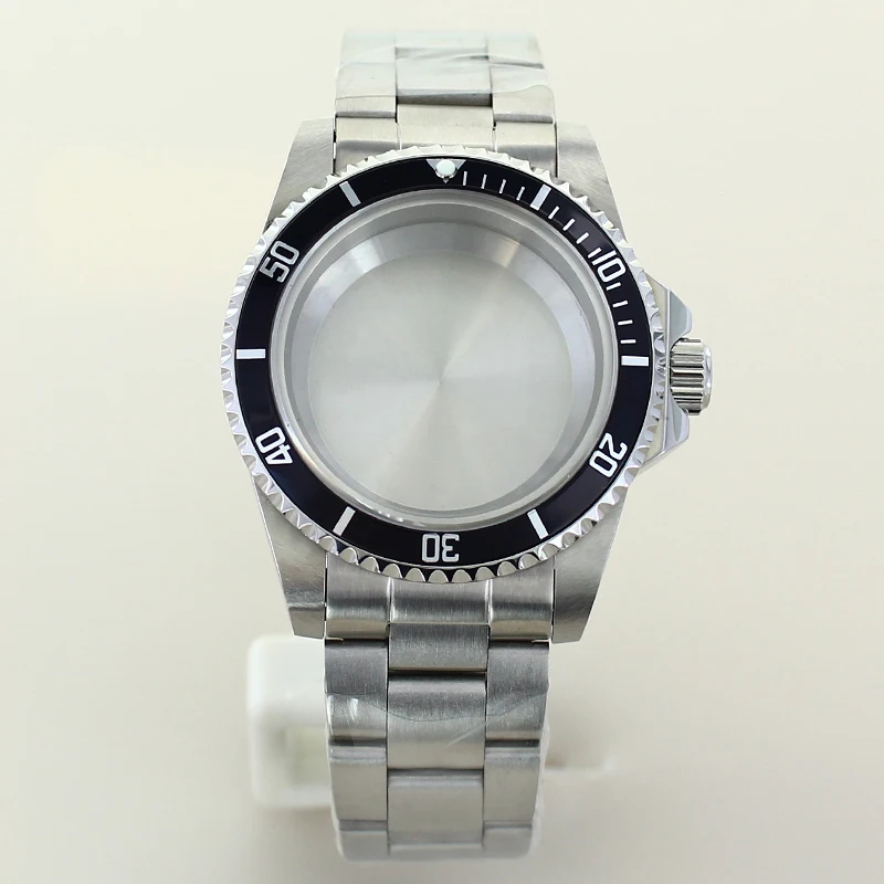 

38MM Vintage stainless steel watch cases bracelet With Sapphire Crystal For NH35 NH36 NH34/38 4R36 Movement For Retro Submariner