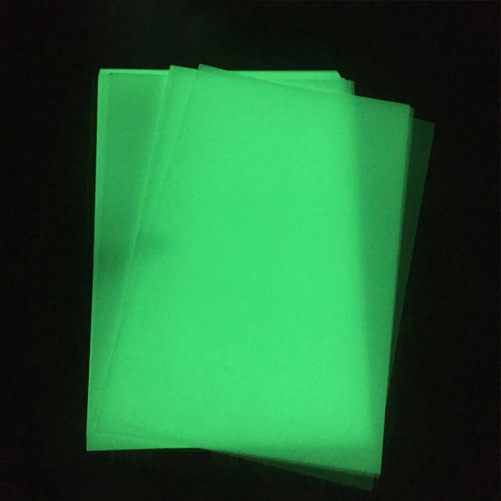8pcs Glow In The Dark Heat Shrink Sheets Translucent Luminous Diy Craft Material For Jewelry Keychains Ornaments Blank Printable