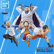 in stock BANDAI BANPRESTO ONE PIECE Luffy Ace Sabo Garp Animation peripherals Model Garage Kit Ornaments boys favorite gift