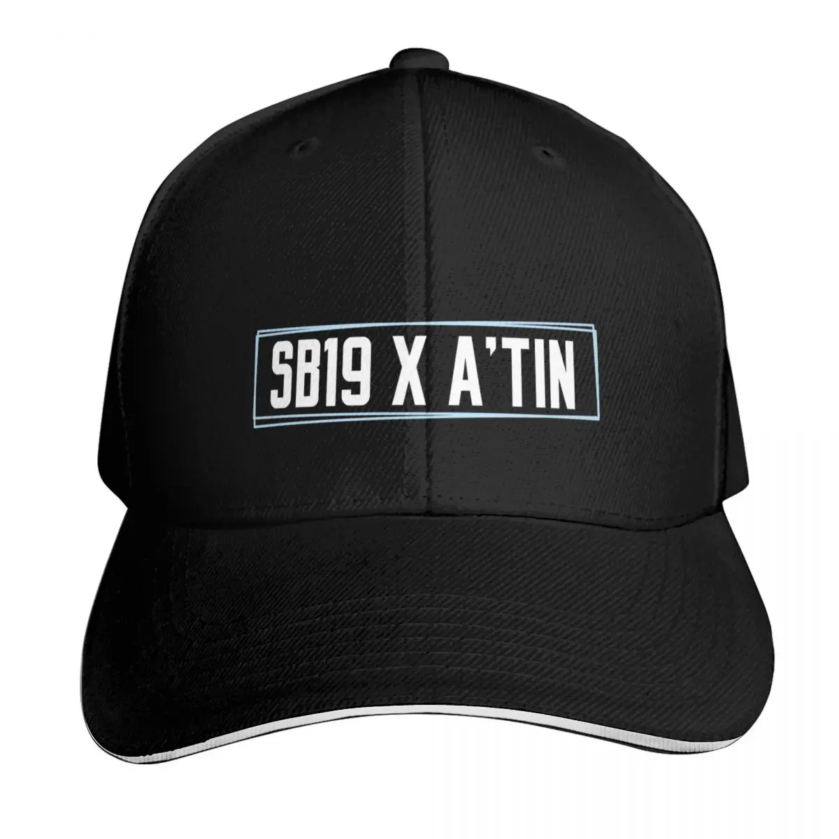 

SB19 Merch PPOP Filipino Boy Band SB19 x ATIN Blue Frame TShirt Baseball Cap custom Hat Women's Men's