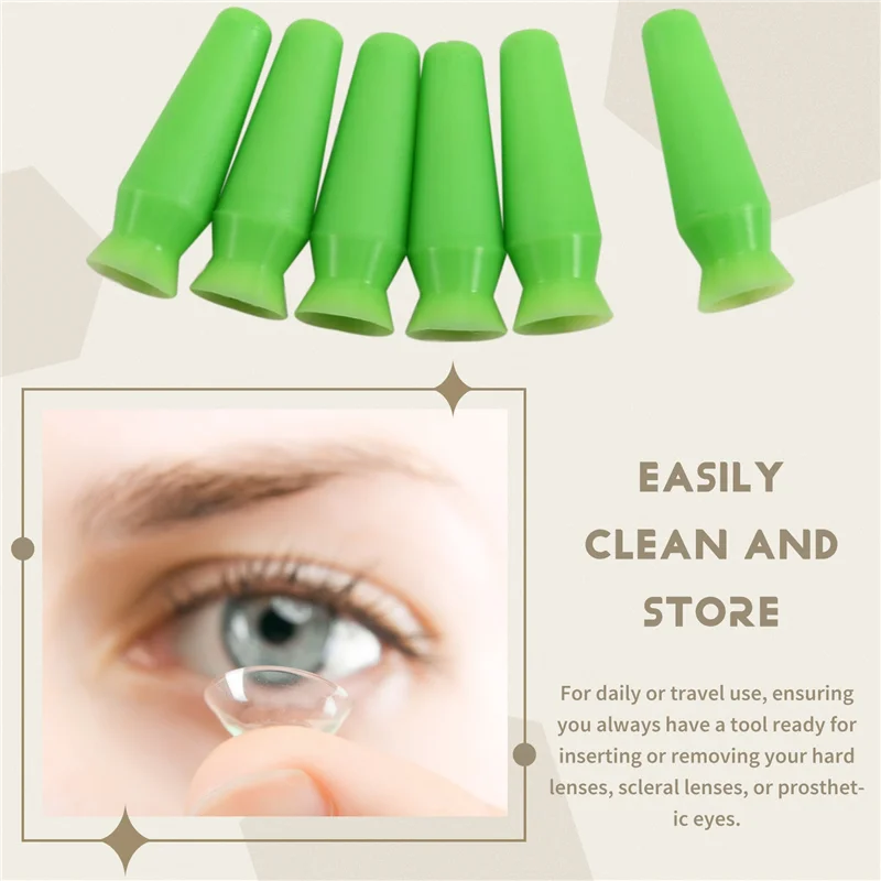 ABKS-Scleral Lens Remover и вставка из 6 вентиляционных контактов, инструмент для удаления жестких контактных линз и протезирования глаз