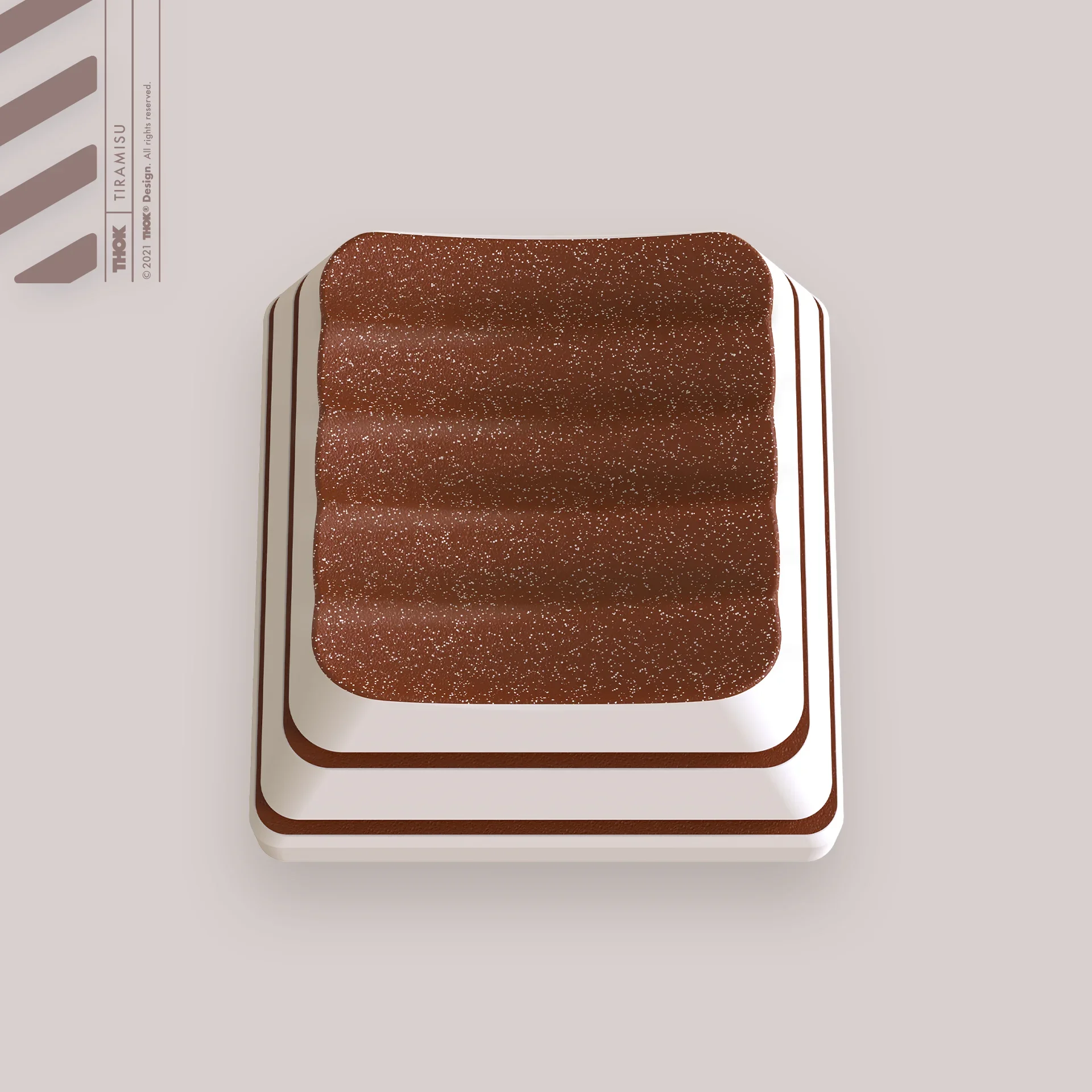 

Metal Keycaps - Tiramisu Painting 3D Micro Engraved Brass Personalized Metal Keycaps