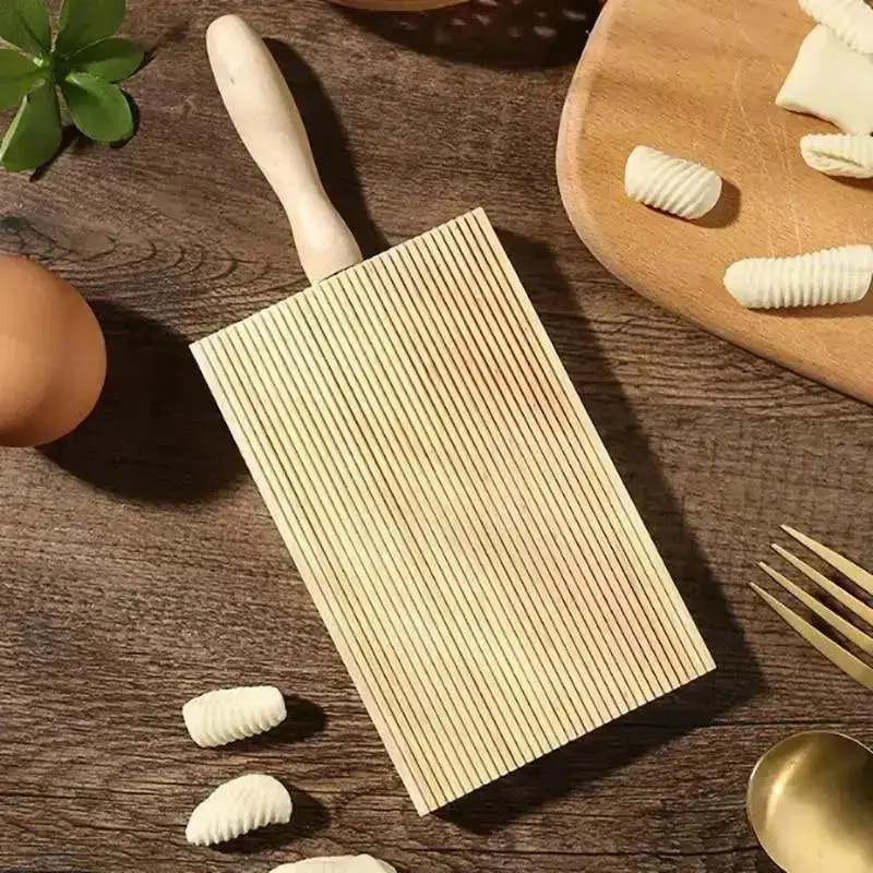 1 Pcs Wooden Garganelli Board Practical Kitchen Tool Homemade Gnocchi Macaroni Pasta Making Board Cooking Accessories