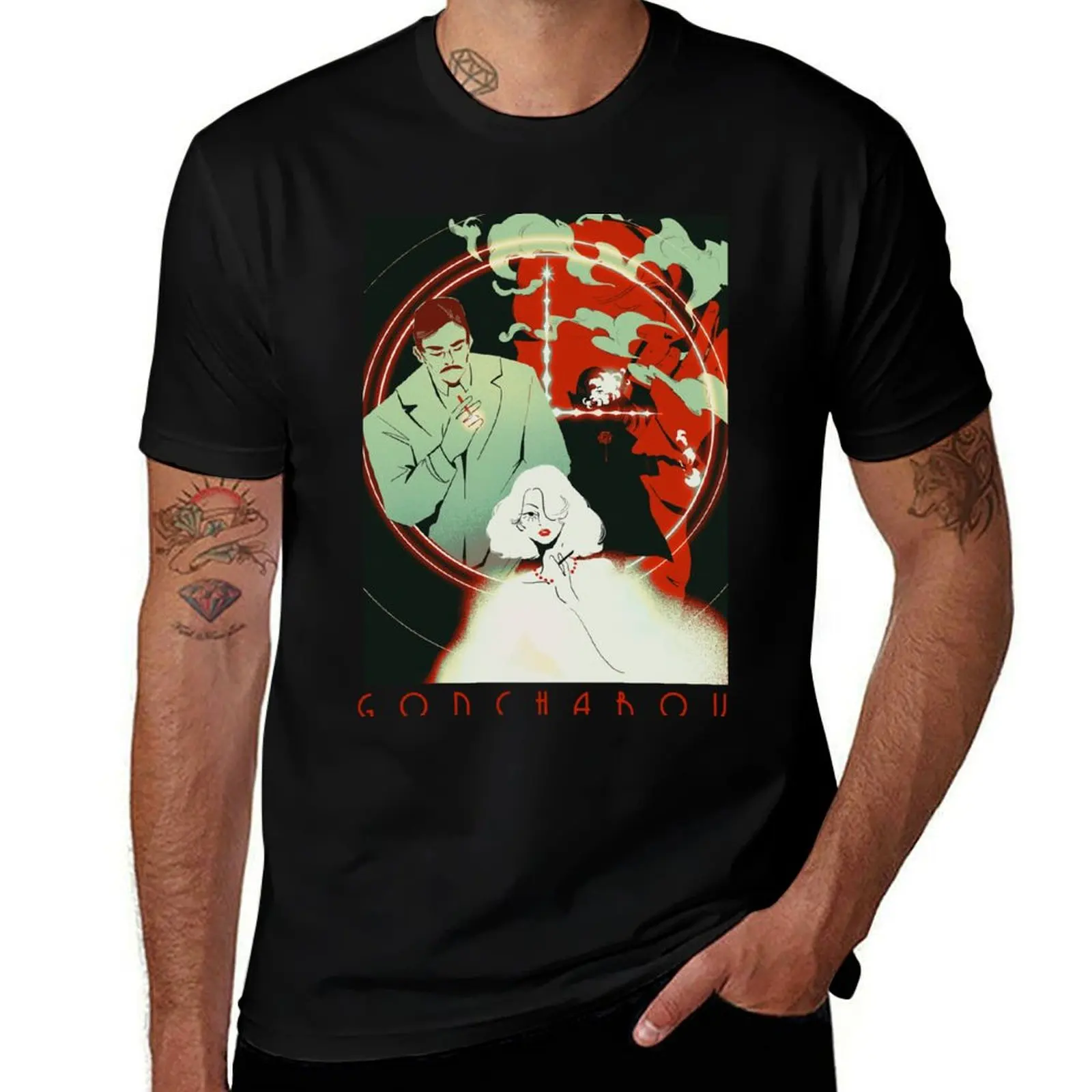 

goncharov vintage T-Shirt baggy shirts customs anime stuff Aesthetic clothing plus size men clothing
