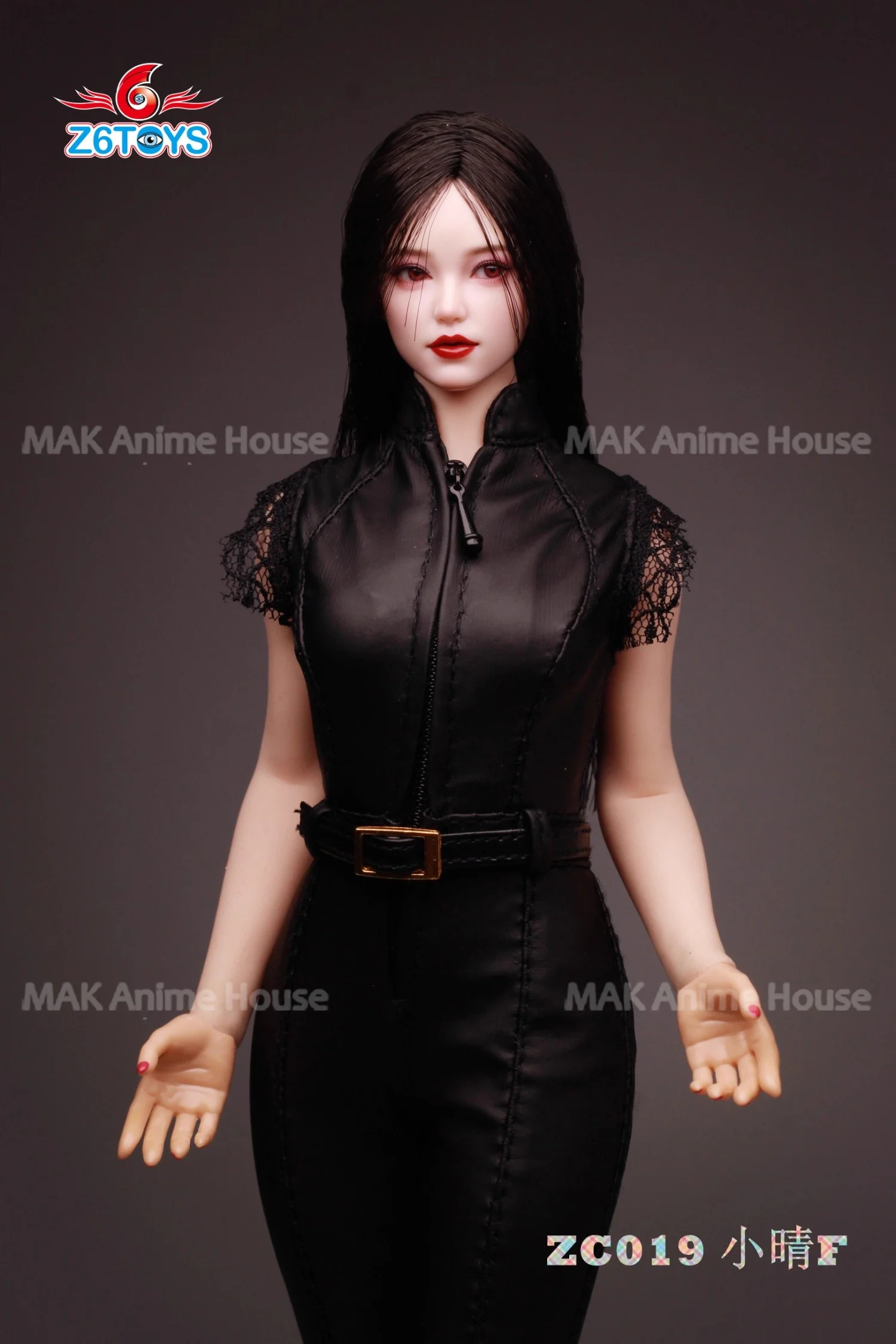 Z6TOYS ZC019 1/6 Scale Asian Beauty Xiaoqing Movable Eyes Head Carving Model Fit 12'' Female Soldier Action Figure Body