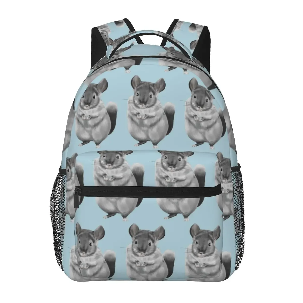 Chinchilla gris - Mochilas azul claro Mochila para niños y niñas Mochilas escolares para niños Mochila de viaje Bolso de hombro de gran capacidad