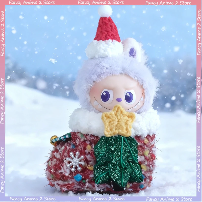 

Christmas Socks Present Box Dress Up Clothing Outfits for 4.0 Labubu Mini Plush Dolls Costume Festival Cute Dolls Accessories