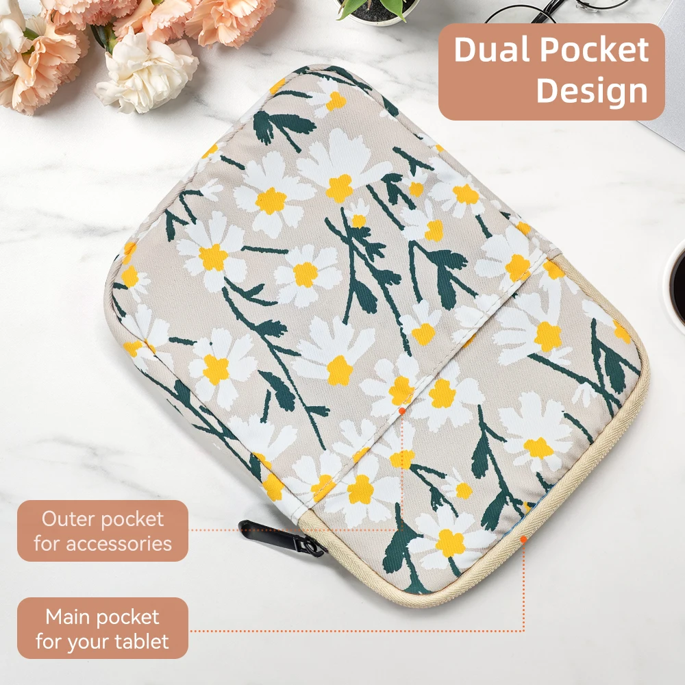 حقيبة Kindle مقاس 6-7 بوصات لقارئ Kindle/Boox/Kobo، حقيبة مطبوعة مبطنة على شكل ديزي لجهاز Kindle Paperwhite 11th/10th Gen #2