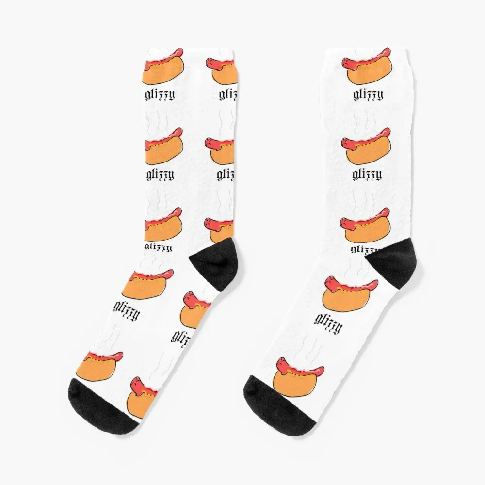 Glizzy Hot Dog Meme Design Socks cycling cartoon Men's Socks Luxury Women's