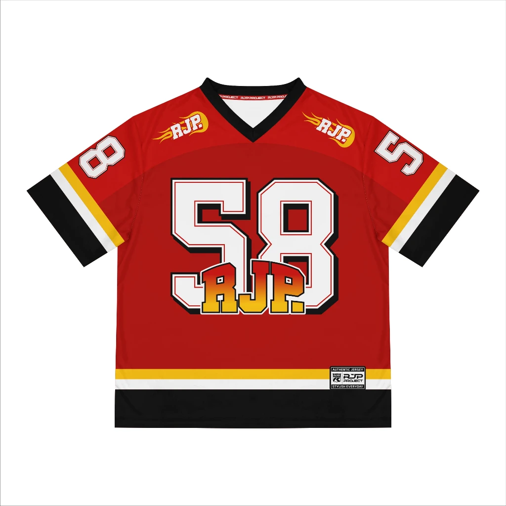 

Ретро Джерси Red Passion America Style No 58 Мужчины Женщины Футболки с v-образным вырезом Дышащие Быстросохнущие Удобные Стильные Мото больших размеров