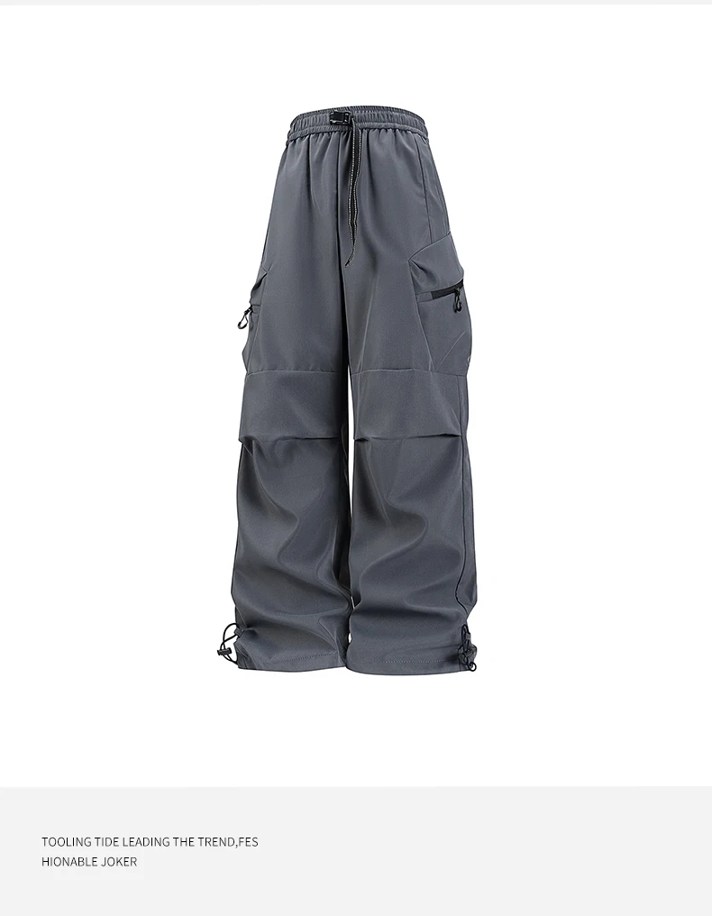 Frühling Herbst Casual Hose Mode Lose Bequeme Atmungsaktive Mehrere Taschen Cargo Lange Hosen Fitness Laufen Casual Hosen – Detail 16