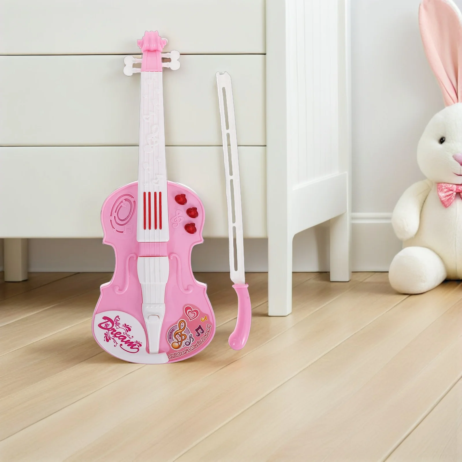 مجموعة واحدة من لعبة الكمان: تصميم واقعي تأثيرات ضوئية صوتية أزرار حساسية عالية آلة موسيقية محمولة لـ #5
