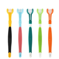 Dog Toothbrush Pet Products Dog Accessories Supplies  Pets Dog Gadgets Pet Dog  Oral Cleaning 3 Head Toothbrush