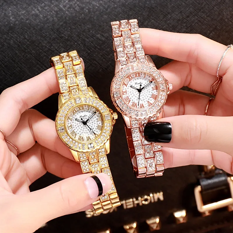 

Women Luxury Brand Rhinestone Diamond Watches Ladies Bracelet Wrist Watches Female Relogio Feminino Reloj Mujer Montres Femmes