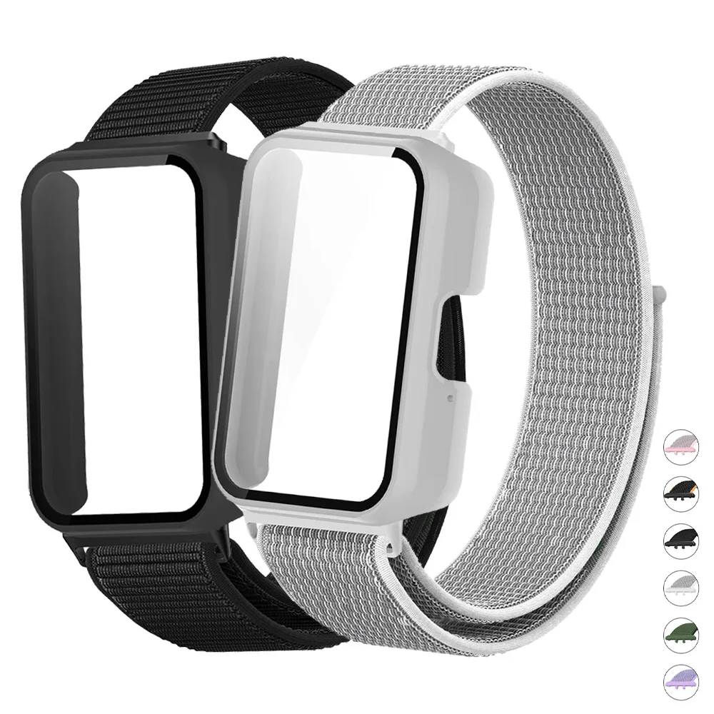 جراب وحزام من النايلون لسامسونج جالاكسي فيت 3 سوار ذكي ، غطاء واقي من الصدمات ، سوار كوريا