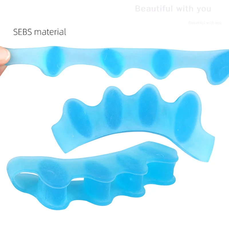 Separador de dedos do pé, corretor de valgo flexível, alivia o polegar, cuidados com os pés